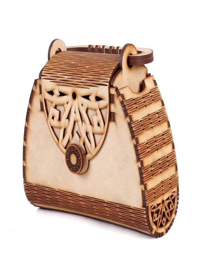 DLEIN Women's Handcrafted Wooden Light Weight Unique CLUTCHES Handbag (CLUTCHES 374) - Image 2